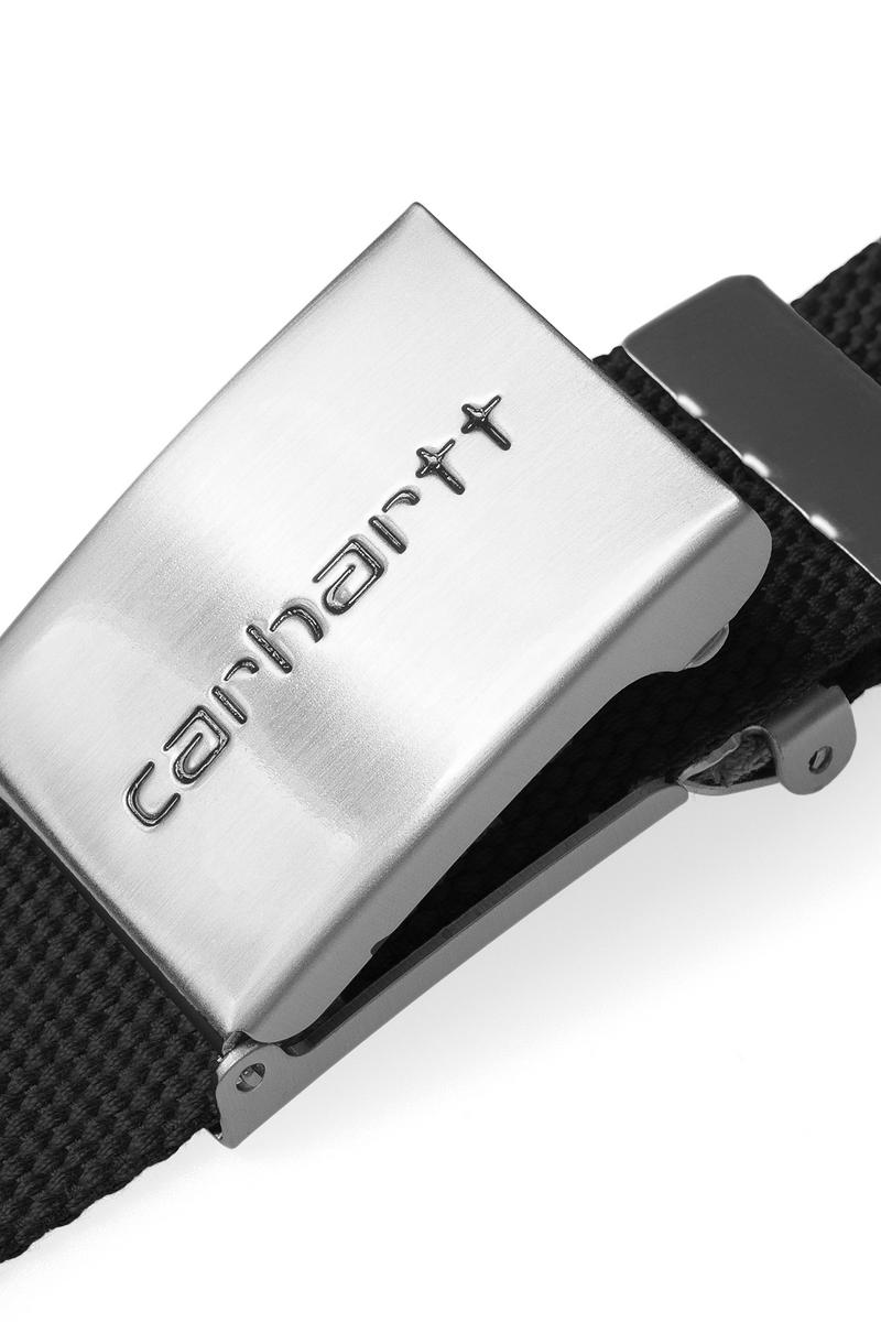 Carhartt Clip Belt Chrome - Schwarz