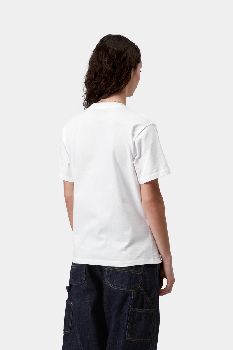 Carhartt S/S Pocket Heart T-Shirt - Weiß / Rot