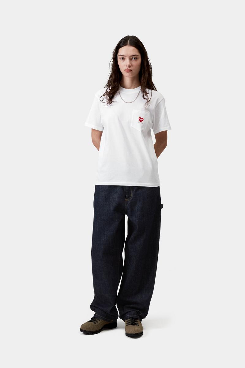 Carhartt S/S Pocket Heart T-Shirt - Weiß / Rot