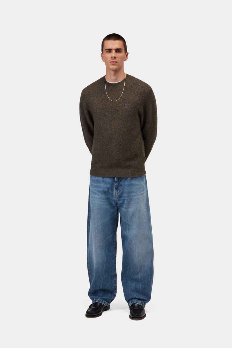 Carhartt Landon Pant - Blau, Marmor in Used-Waschung