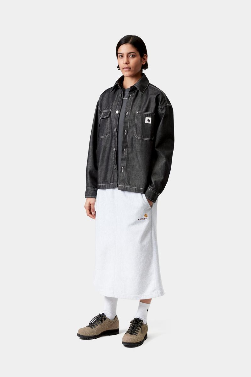Carhartt Louis Shirt Jac - Schwarz, starr