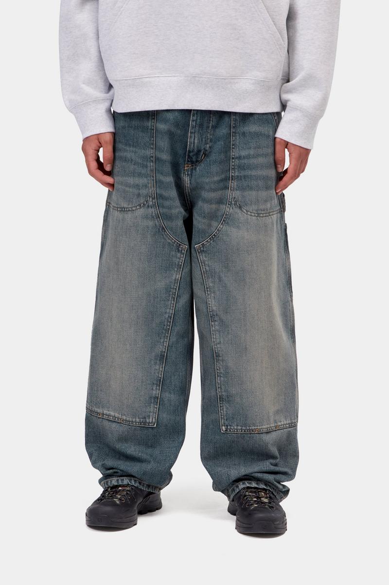 Carhartt Oakland Pant - Blau, getragene Gebrauchtwäsche