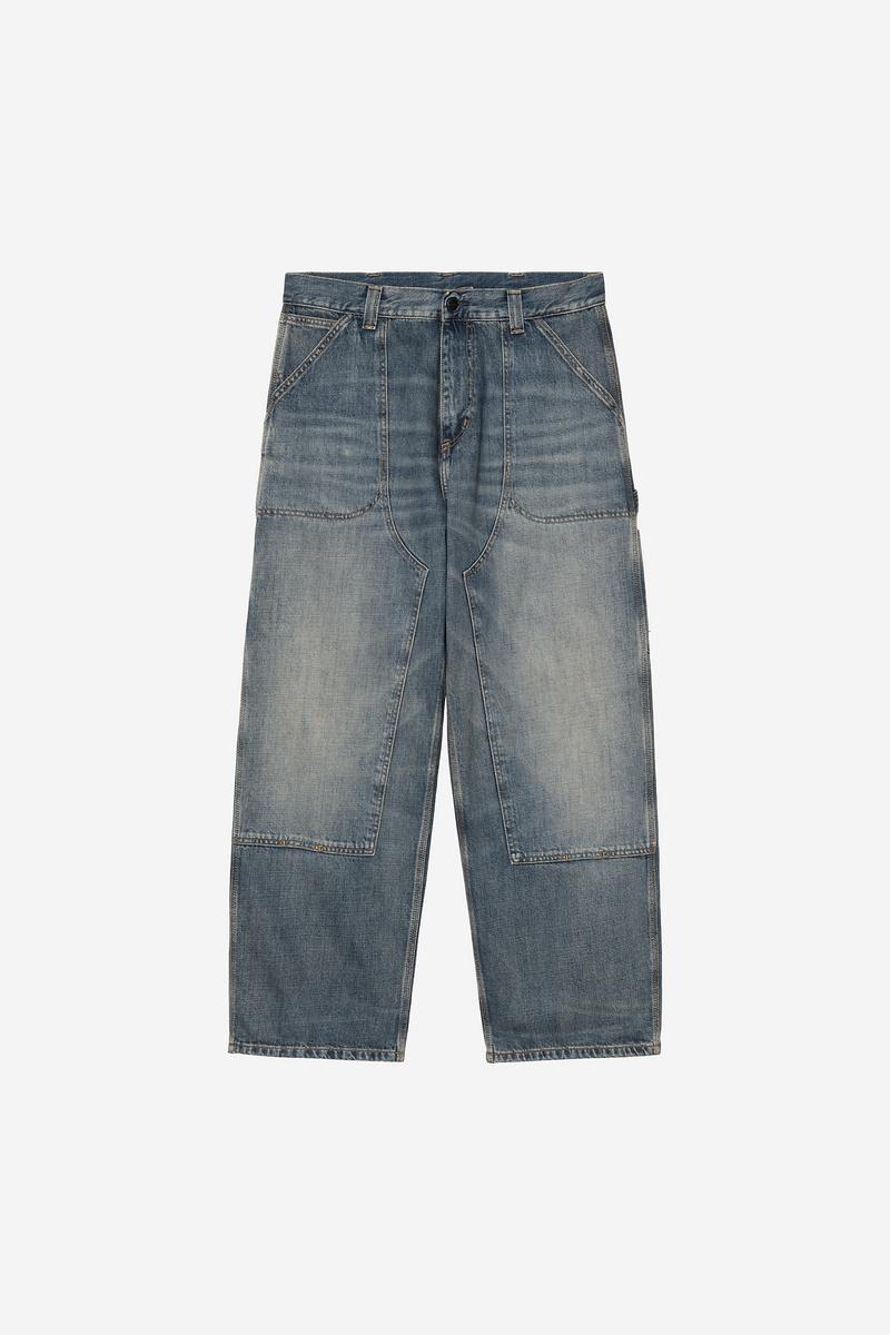 Carhartt Oakland Pant - Blau, getragene Gebrauchtwäsche