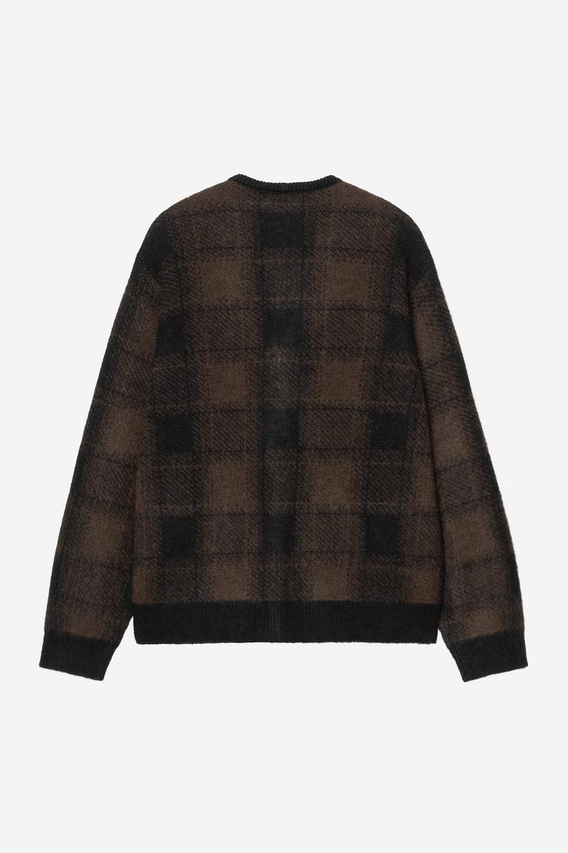 Carhartt Everson Cardigan - Everson Jacquard, Schwarz / Palisander
