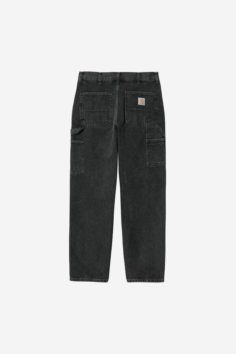 Carhartt Single Knee Pant - Schwarz, Stonewashed