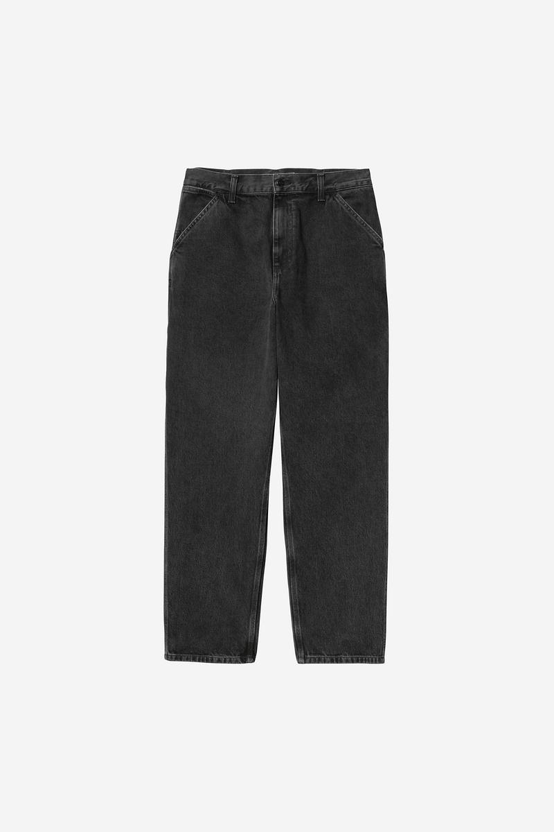 Carhartt Single Knee Pant - Schwarz, Stonewashed