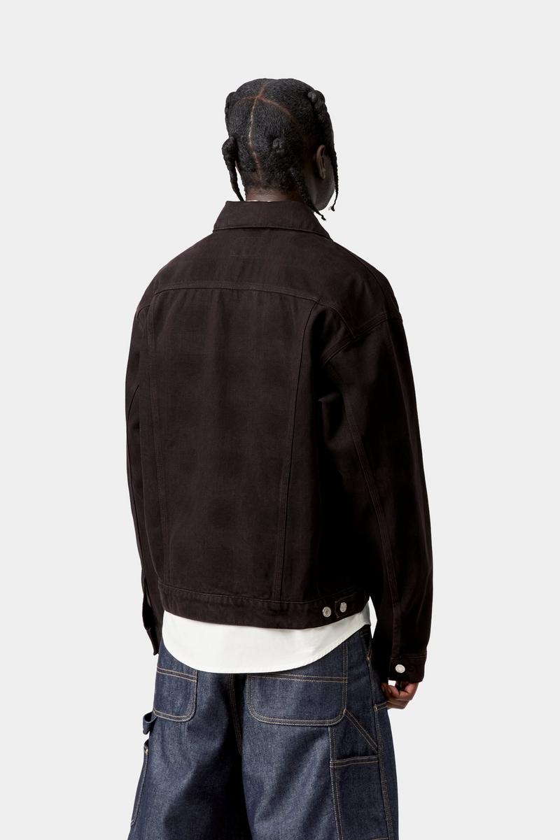 Carhartt Everson Trucker Jacket - Everson-Druck, Schwarz / Palisander, stückgefärbt