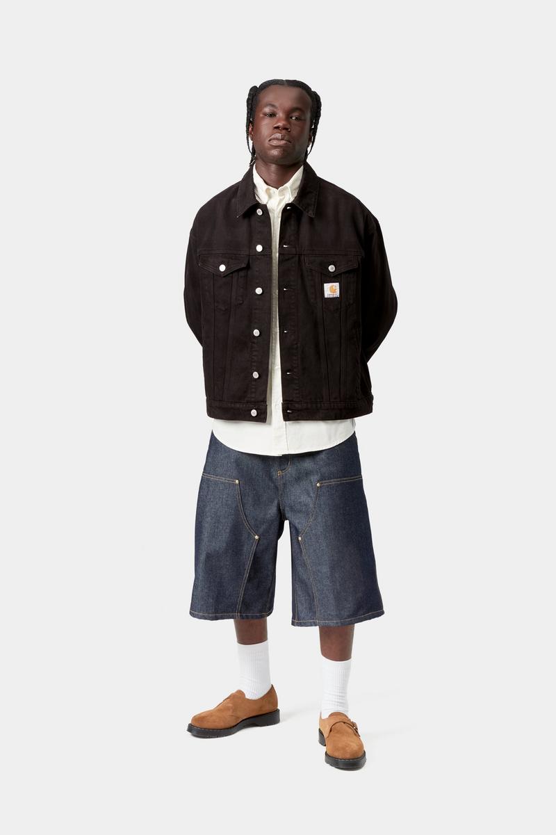Carhartt Everson Trucker Jacket - Everson-Druck, Schwarz / Palisander, stückgefärbt
