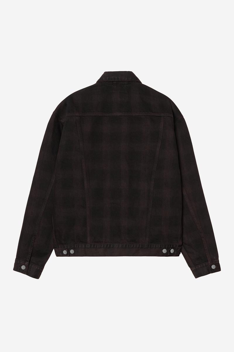 Carhartt Everson Trucker Jacket - Everson-Druck, Schwarz / Palisander, stückgefärbt