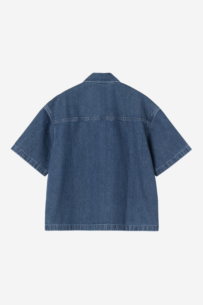Carhartt S/S Lovilia Shirt - Blau, Stonewashed