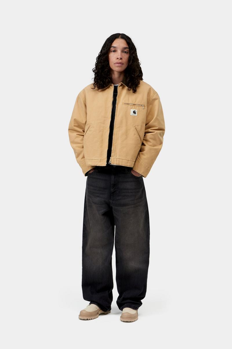 Carhartt OG Detroit Jacket - WIP Dusty H / Tobacco, Steinleinwand