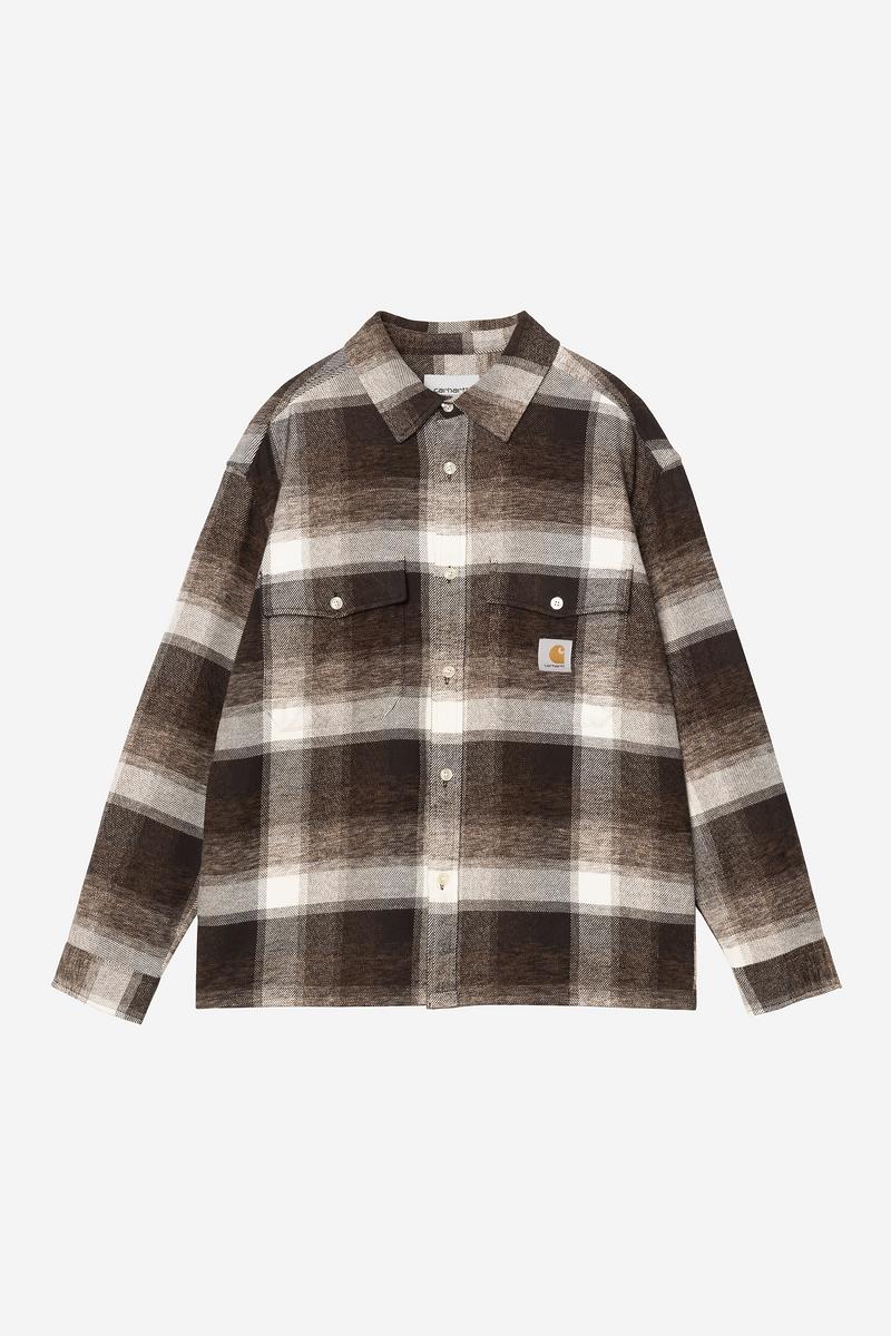 Carhartt L/S Esterson Shirt - Esterson-Check, Tabak