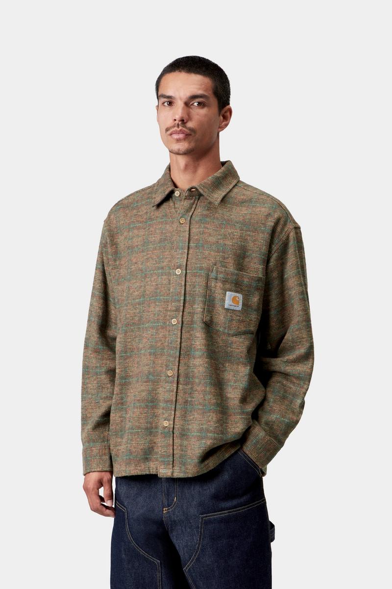 Carhartt L/S Bagley Shirt - Bagley Check, Hamilton Brown