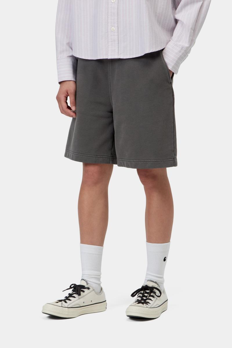 Carhartt Hoggard Sweat Short - Schwarz, stückgefärbt