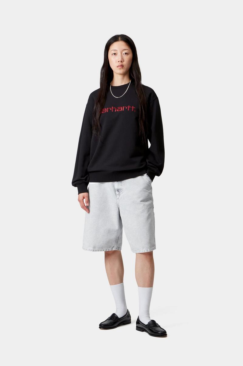 Carhartt Sweatshirt - Schwarz / Scharlachrot
