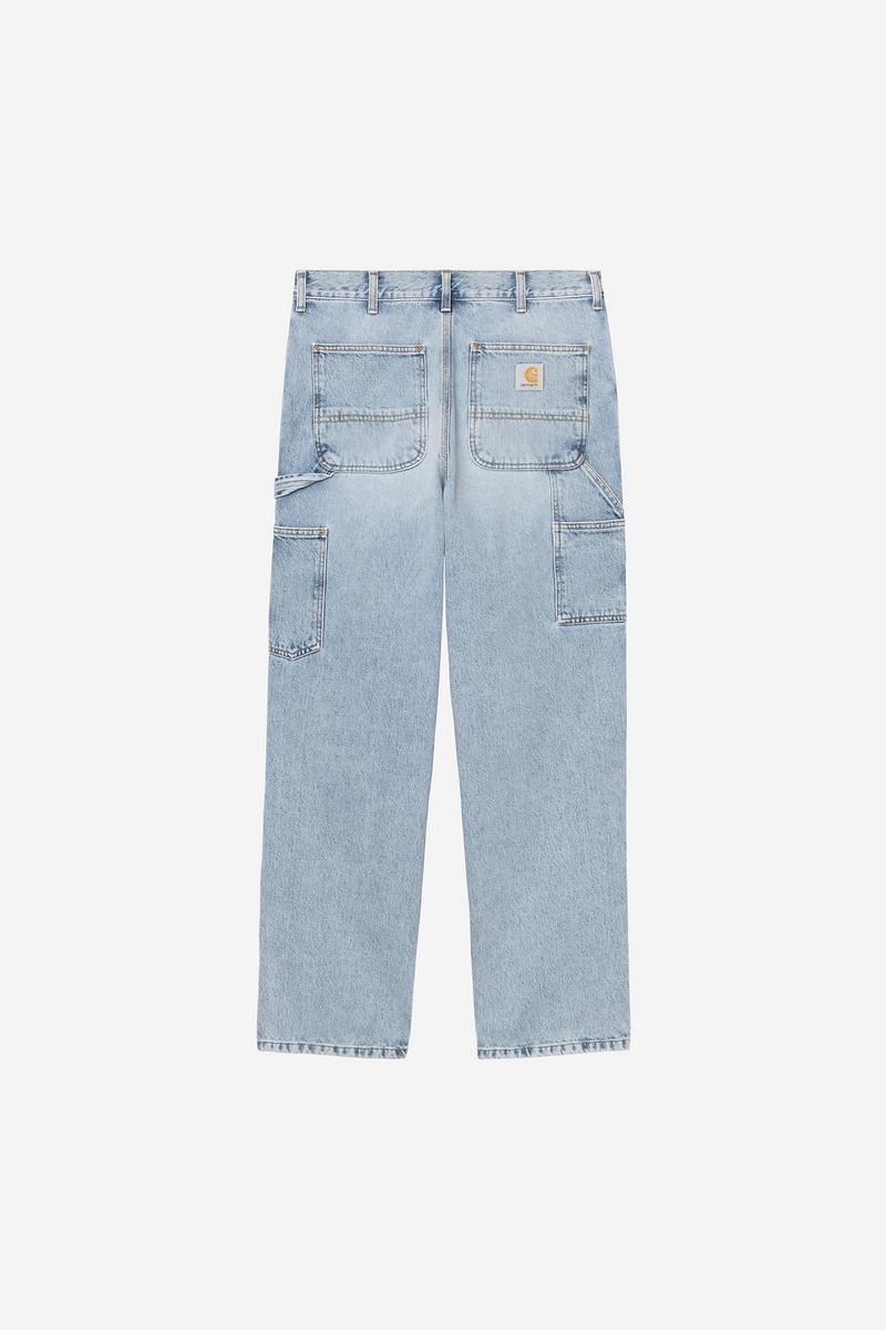 Carhartt Single Knee Pant - Blau, stark abgenutzt, gebleicht
