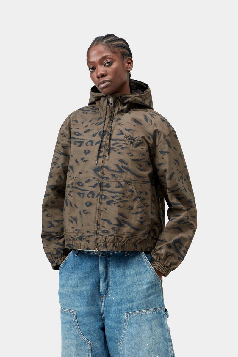 Carhartt Travon Jacket - Entenfederdruck, Zypresse / Schwarz