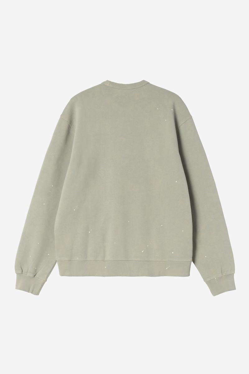 Carhartt Painter Sweatshirt - Shady Green, Destroy Wash, Splatter