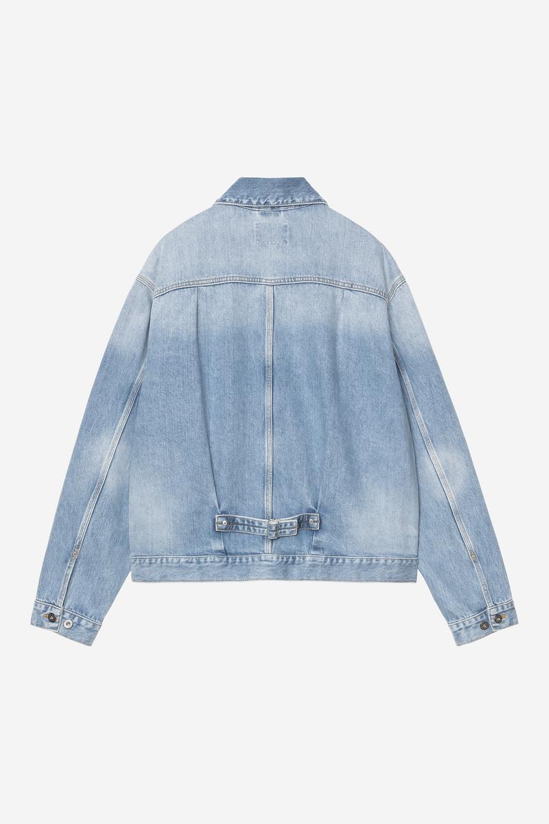 Carhartt Belmar Jacket - Blau, stark abgenutzt, gebleicht