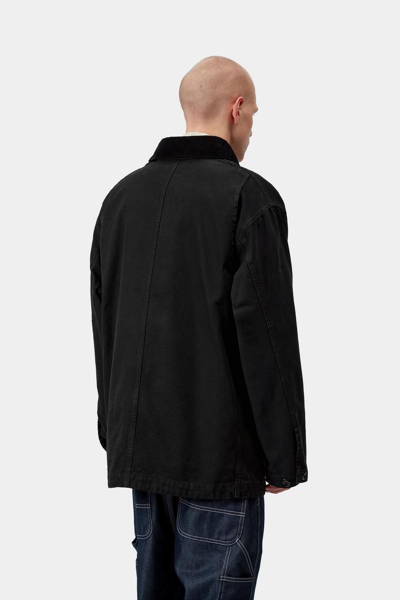 Carhartt Prescott Coat - Schwarz / Schwarz, stückgefärbt