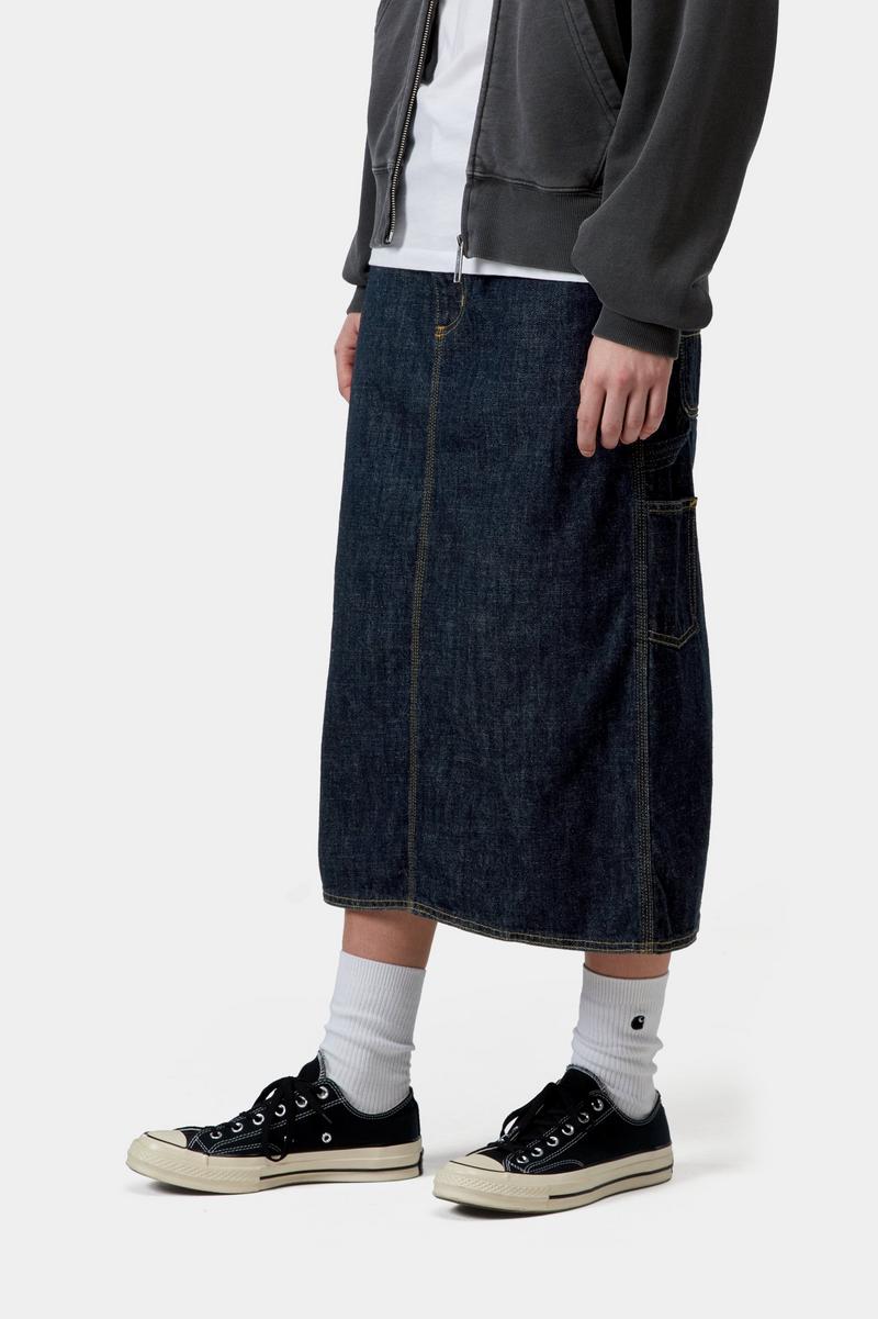 Carhartt Single Knee Skirt - Blau, gespült