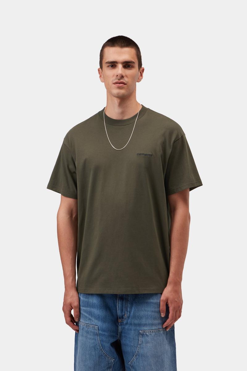 Carhartt S/S Script Embroidery T-Shirt - Zypresse / Schwarz