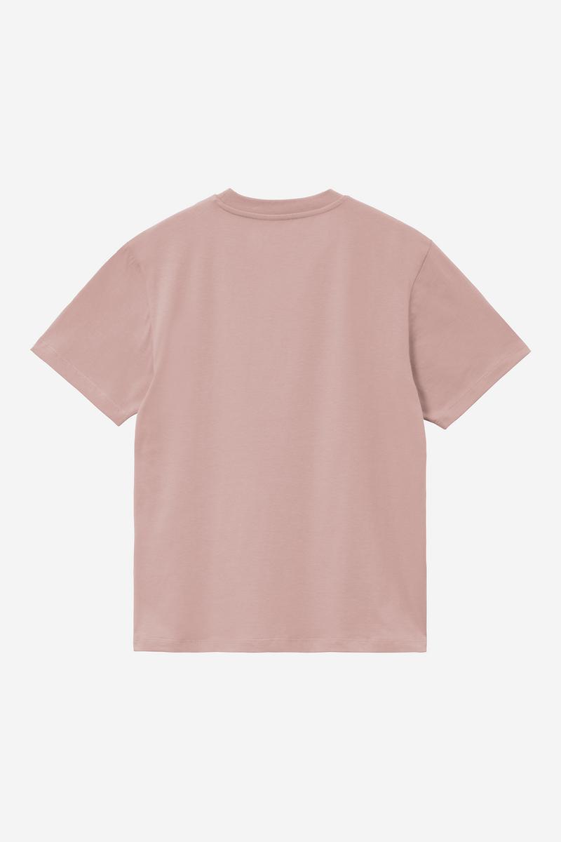 Carhartt S/S Script Embroidery T-Shirt - Sanftes Rosa / Cinnerus