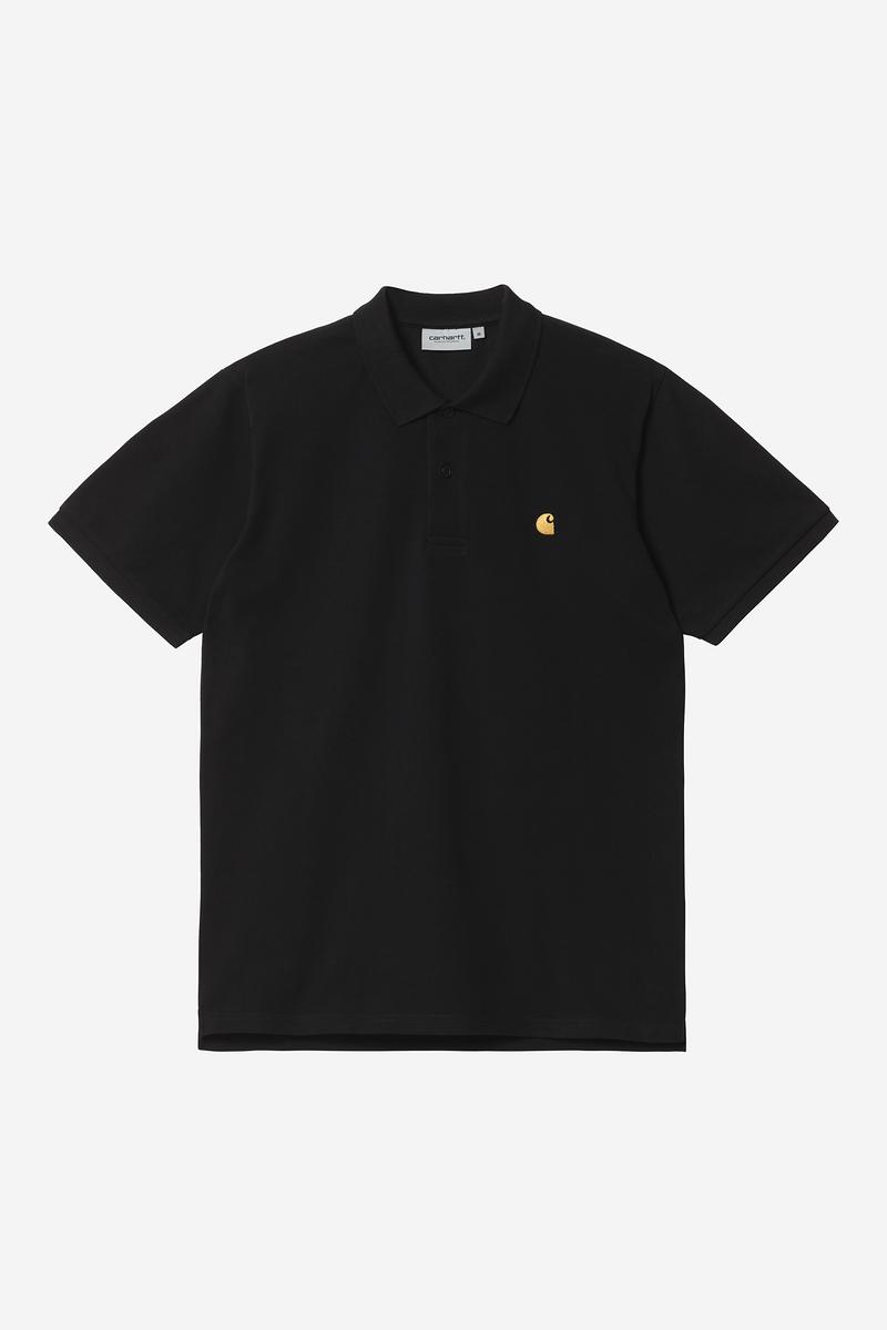 Carhartt S/S Chase Pique Polo - Schwarz / Gold