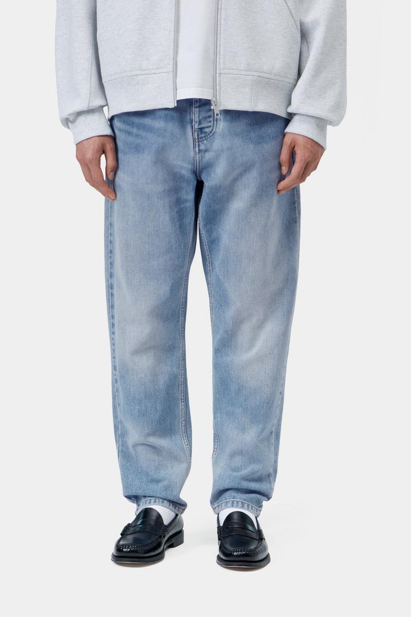 Carhartt Newel Pant - Blau, helle Used-Waschung