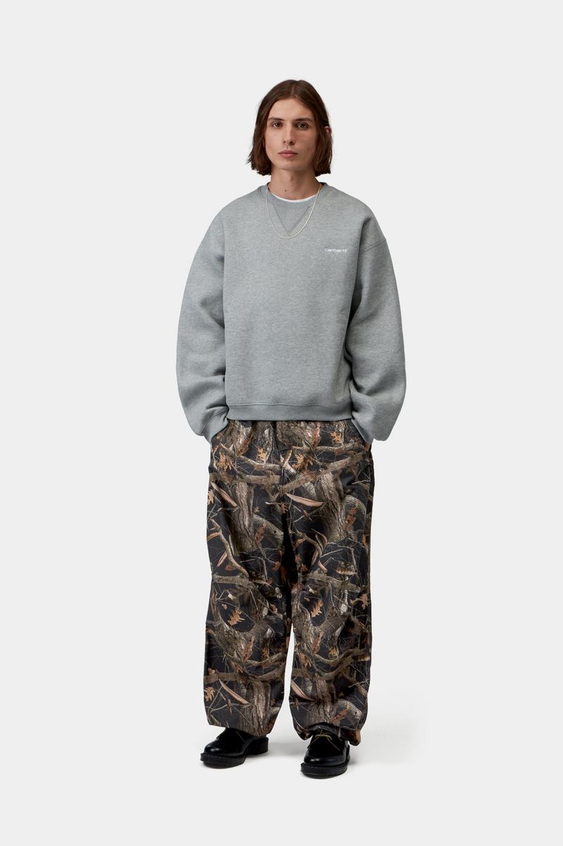 Carhartt Fletcher Pant - Camo Feather Tree, Schwarz, gespült