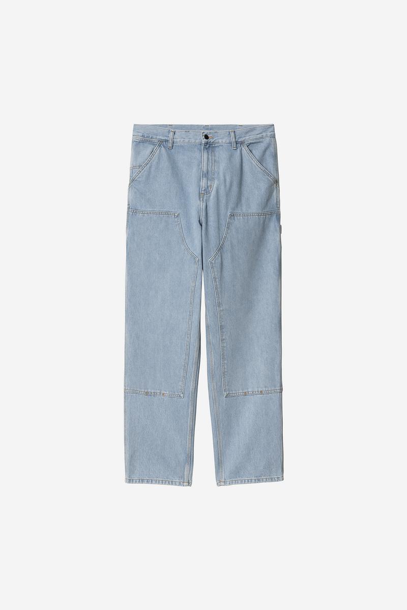 Carhartt Double Knee Pant - Blau, schwerer Stein gebleicht