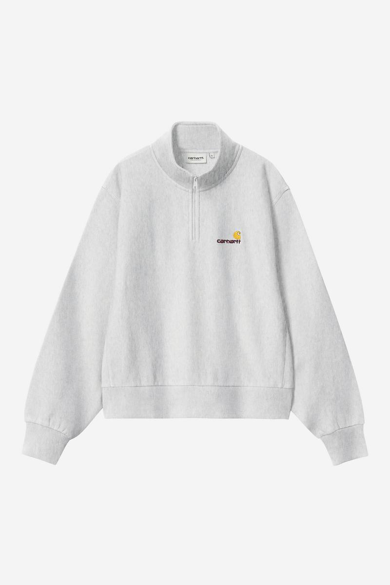 Carhartt American Script High Neck Sweatshirt - Ash Heather