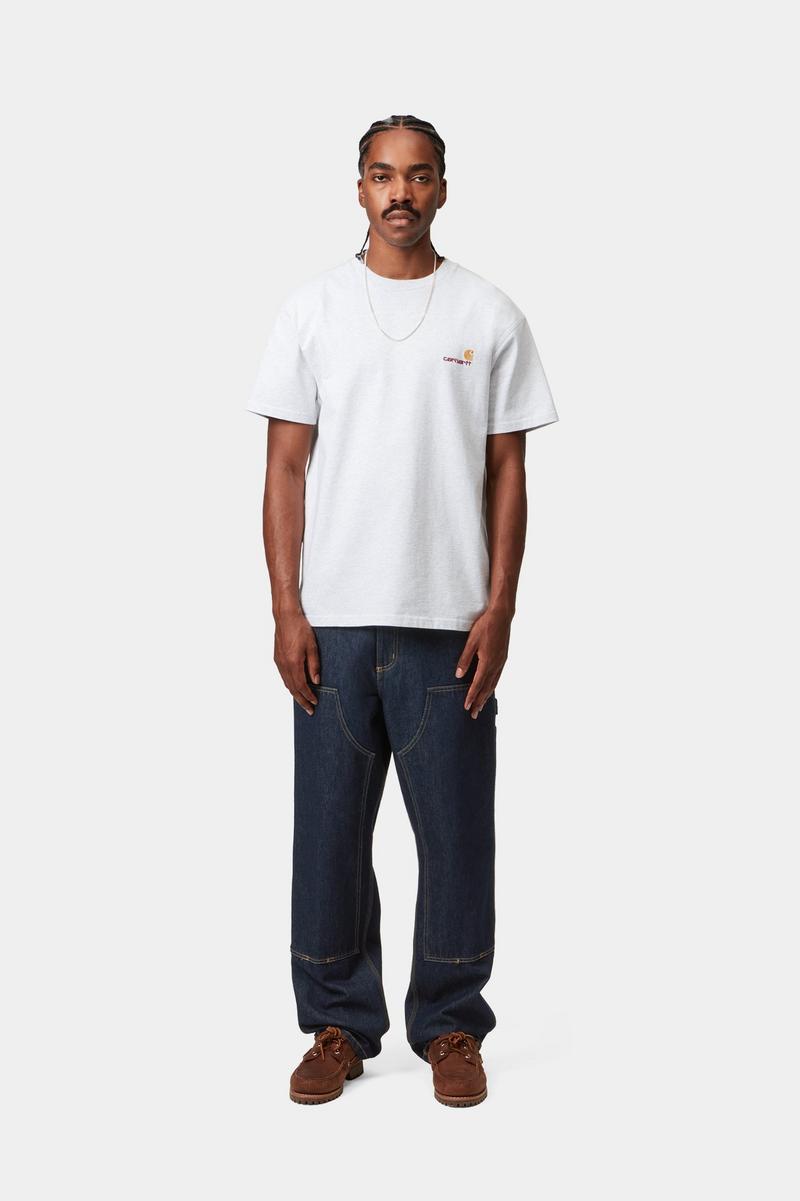 Carhartt Double Knee Pant - Blau, gespült