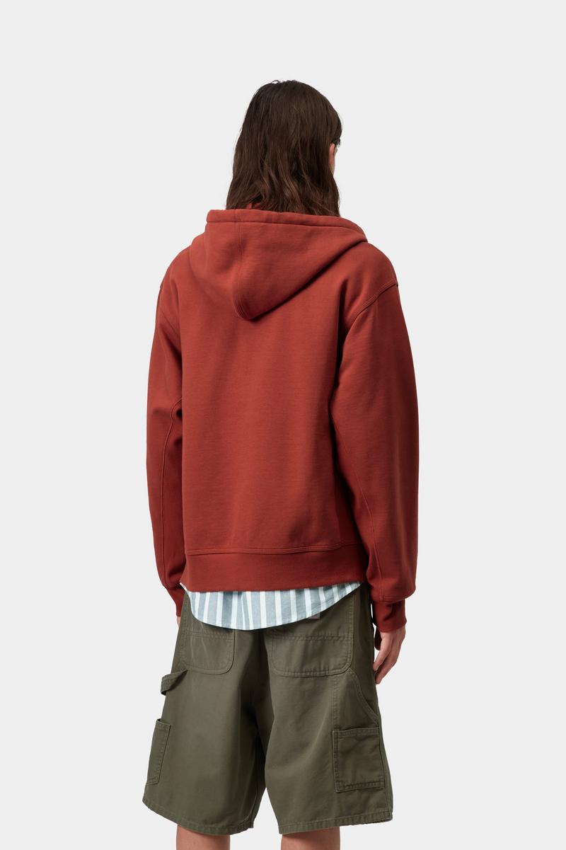 Carhartt Hooded American Script Jacket - Oxidrot