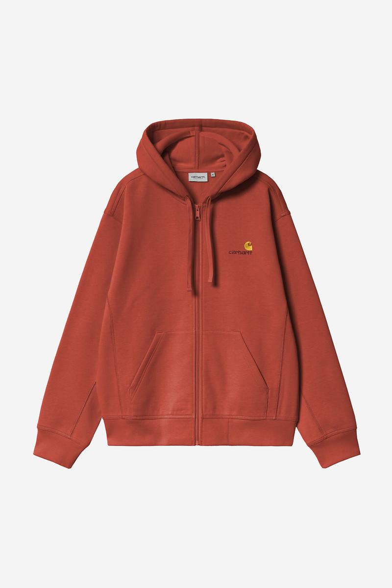Carhartt Hooded American Script Jacket - Oxidrot