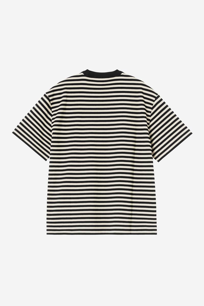 Carhartt S/S Essy T-Shirt - Essy Stripe, Schwarz / Wachs