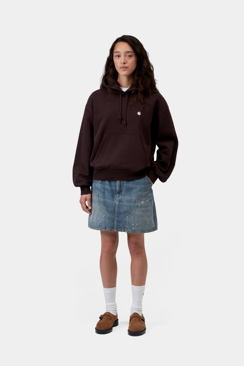 Carhartt Maeve Double Knee Skirt - Blau, Zerstörerische Waschung, Spritzer