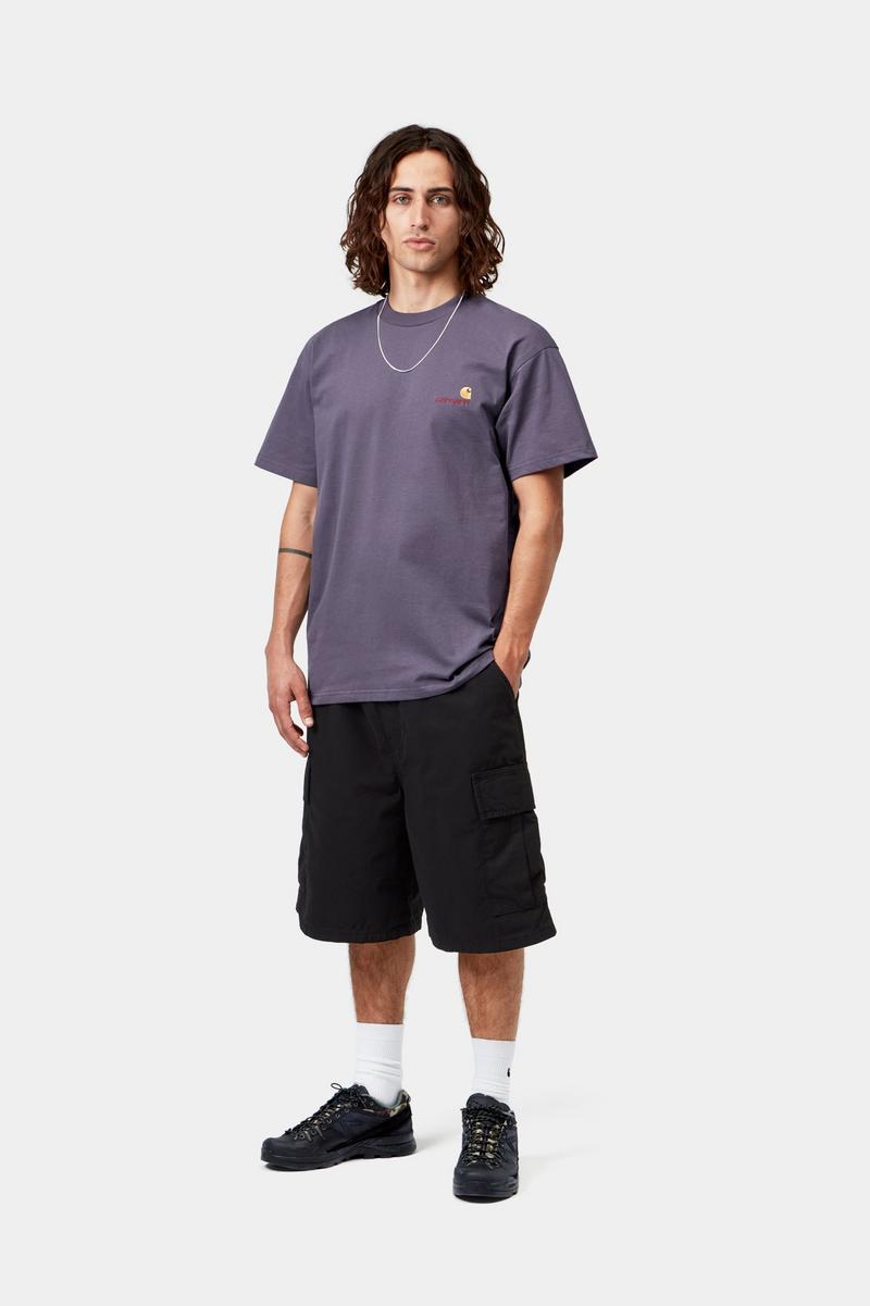 Carhartt S/S American Script T-Shirt - Schattiges Lila