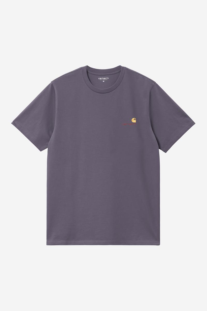 Carhartt S/S American Script T-Shirt - Schattiges Lila