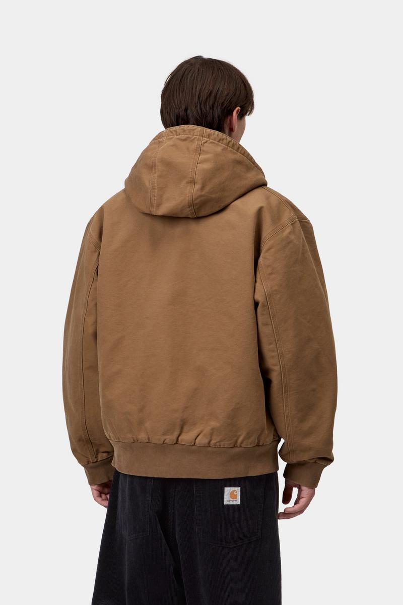 Carhartt OG Active Jacket - WIP H Braun, Steinleinwand