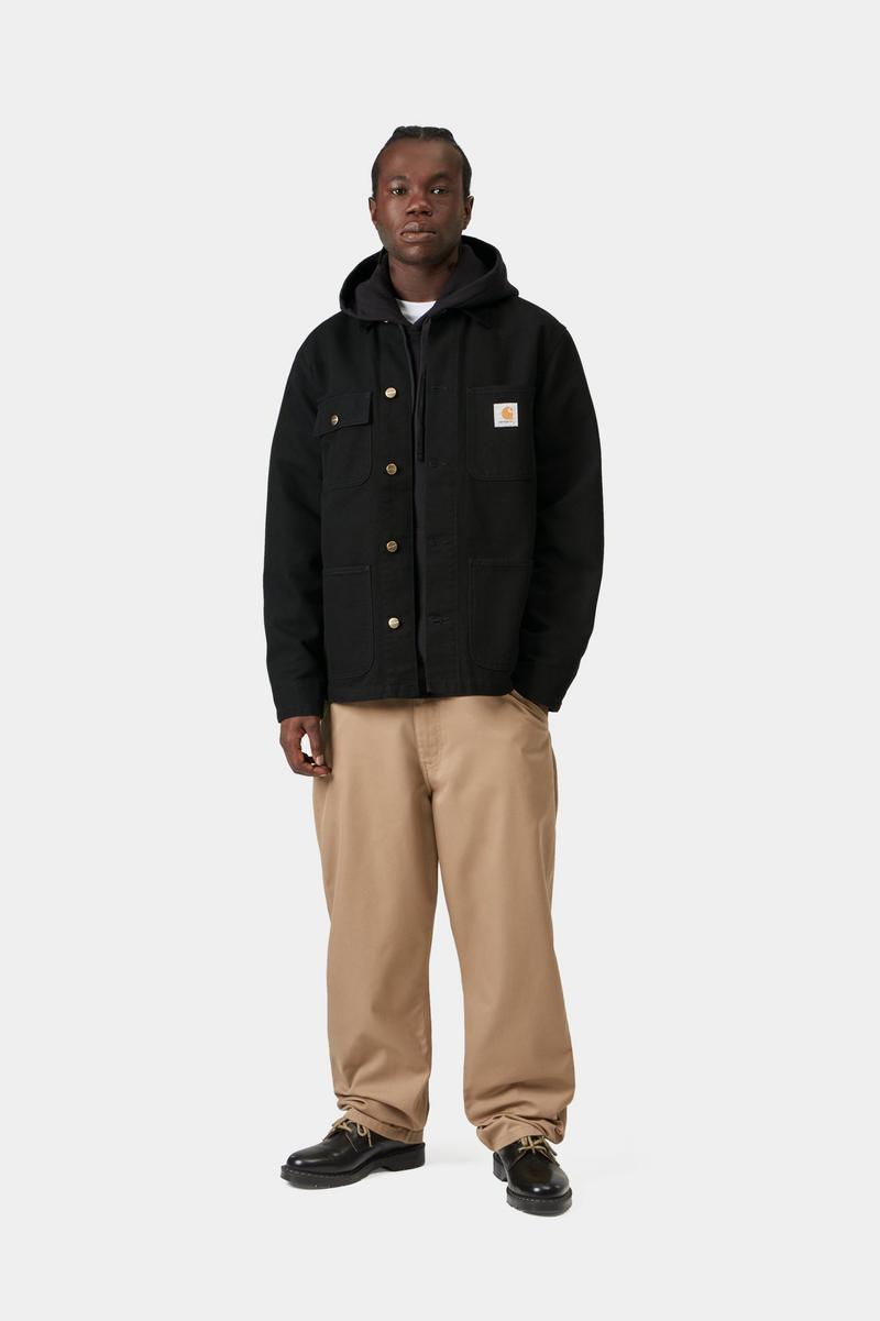 Carhartt Michigan Coat (Summer) - Schwarz / Schwarz, gespült