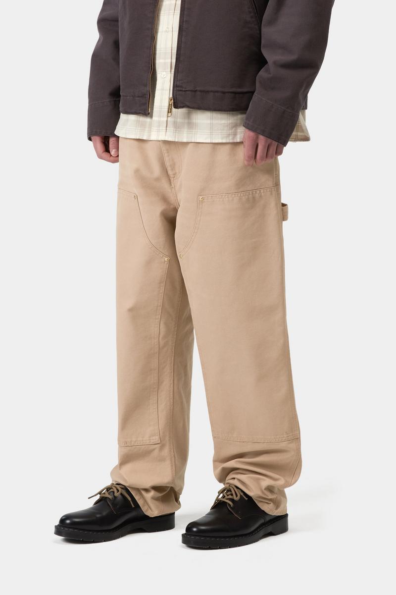 Carhartt Double Knee Pant - Dusty H Brown, Steinleinwand