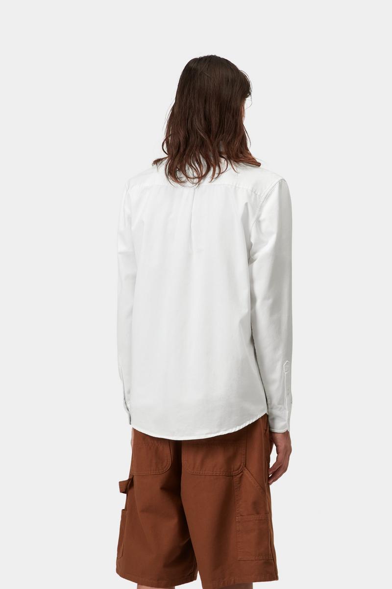 Carhartt L/S Madison Shirt - Weiß / Schwarz