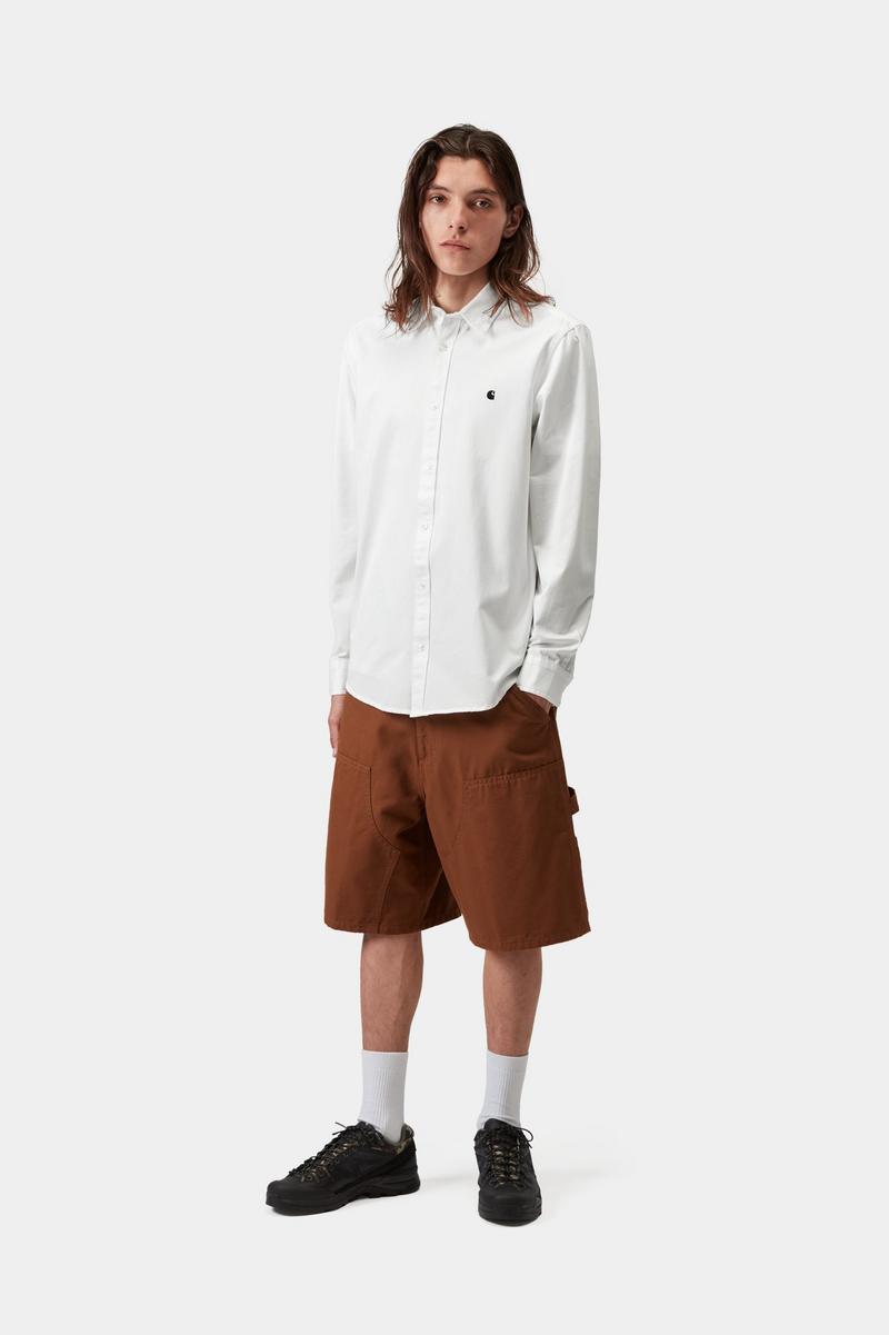 Carhartt L/S Madison Shirt - Weiß / Schwarz