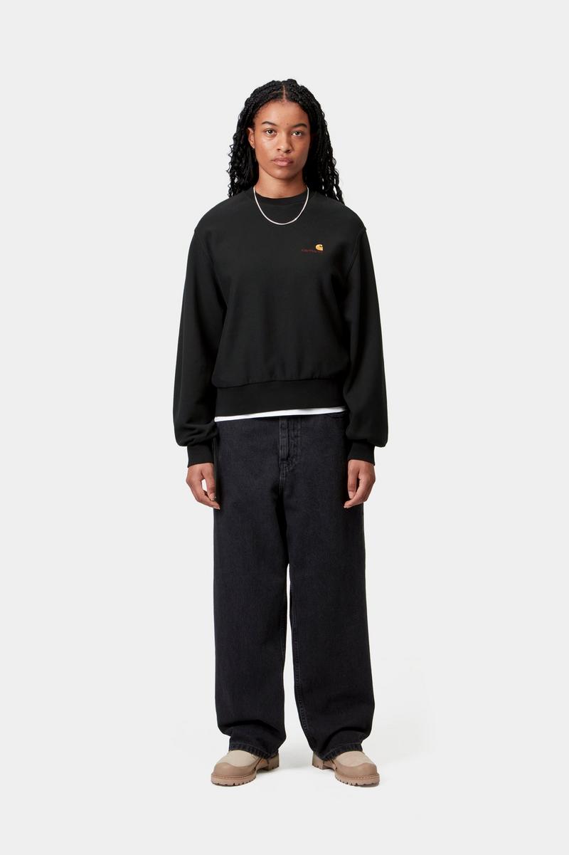 Carhartt American Script Sweatshirt - Schwarz