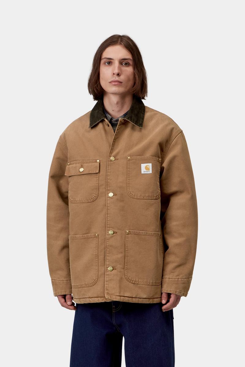Carhartt OG Chore Coat - WIP H Braun / Tabak, Steinleinwand