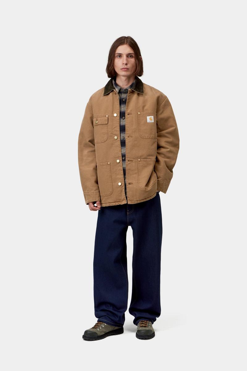 Carhartt OG Chore Coat - WIP H Braun / Tabak, Steinleinwand