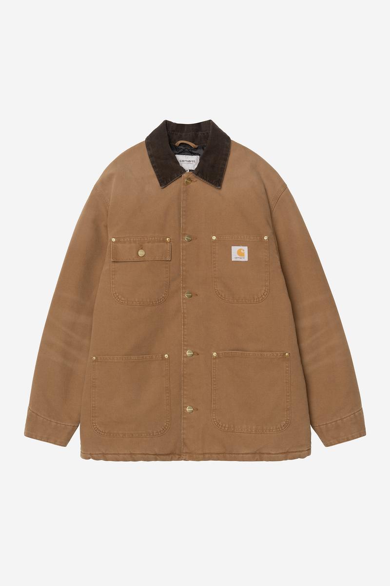 Carhartt OG Chore Coat - WIP H Braun / Tabak, Steinleinwand