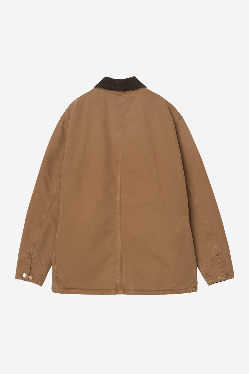 Carhartt OG Chore Coat - WIP H Braun / Tabak, Steinleinwand