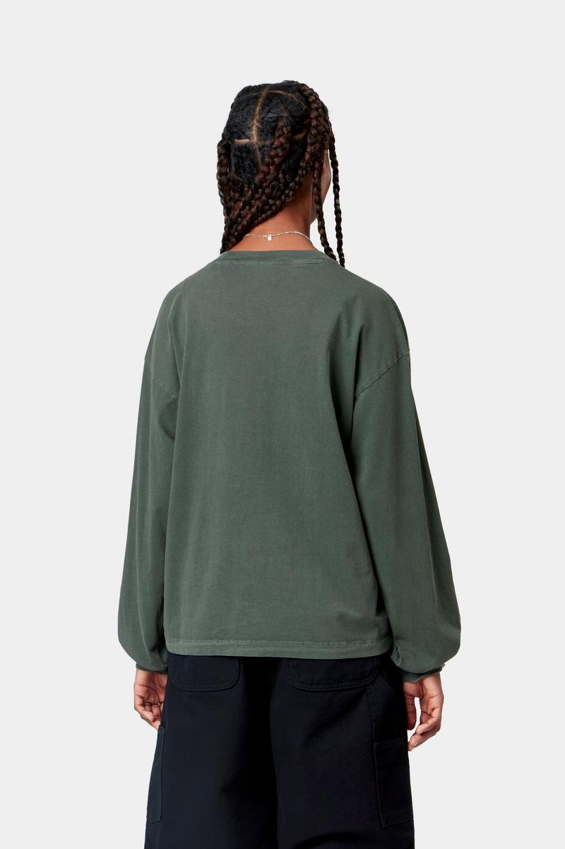 Carhartt L/S Nelson T-Shirt - Dunkler Skarabäus, stückgefärbt